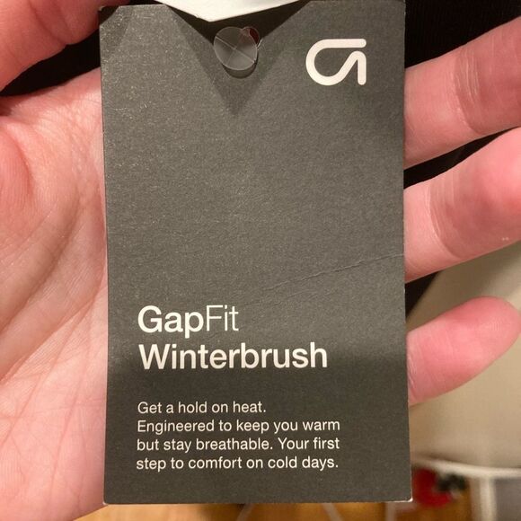 GapFit Winterbrush Fleece- Lined Asymmetrical Half Zip Pullover- Large Tall - Picture 9 of 11